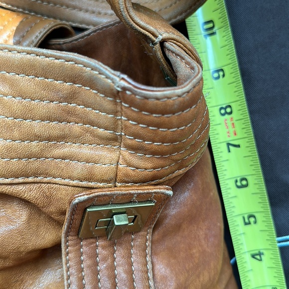 Kooba Natasha camel Italian Leather Tote bag purse - Picture 6 of 12